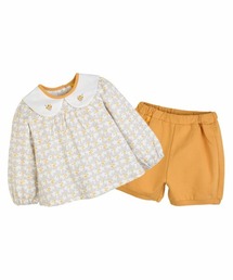 moimoln（モイモルン）の「【セットアップ】フラワー襟付き長袖トップス＆ブルマパンツ（セットアップ）」