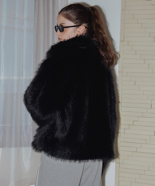 セール】フェイクファーダブルジップジャケット（ブルゾン）｜Mili