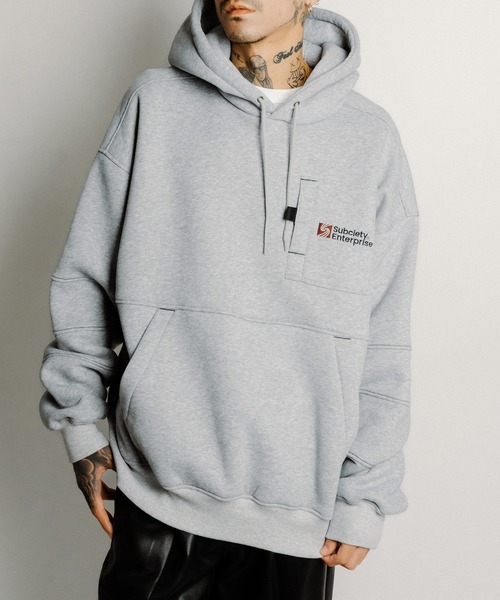 Subciety（サブサエティ）の「Ripple hoodie（パーカー・メンズ・グレー/チャコールグレー/ブラック・SMALL/MEDIUM/LARGE/X-LARGE）」の3枚目の写真