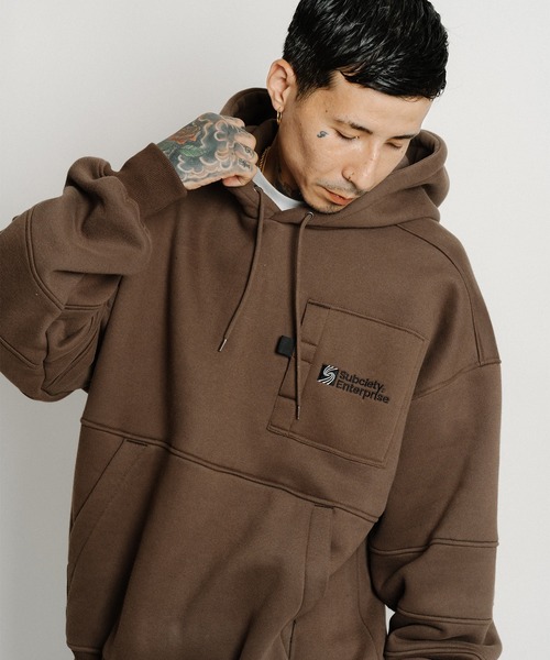 Subciety（サブサエティ）の「Ripple hoodie（パーカー・メンズ・グレー/チャコールグレー/ブラック・SMALL/MEDIUM/LARGE/X-LARGE）」の11枚目の写真