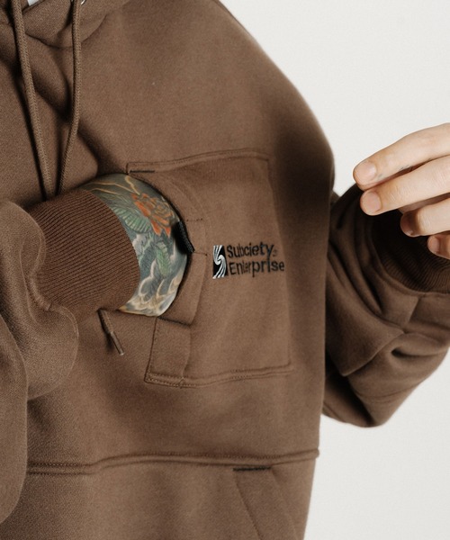 Subciety（サブサエティ）の「Ripple hoodie（パーカー・メンズ・グレー/チャコールグレー/ブラック・SMALL/MEDIUM/LARGE/X-LARGE）」の14枚目の写真