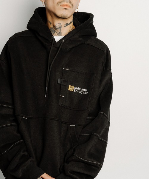 Subciety（サブサエティ）の「Ripple hoodie（パーカー・メンズ・グレー/チャコールグレー/ブラック・SMALL/MEDIUM/LARGE/X-LARGE）」の15枚目の写真