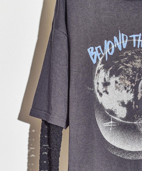 ROSE BUD（ローズバッド）の「LAYERED TEE（Tシャツ/カットソー・レディース・チャコールグレー/ブラウン・ONE SIZE）」の18枚目の写真