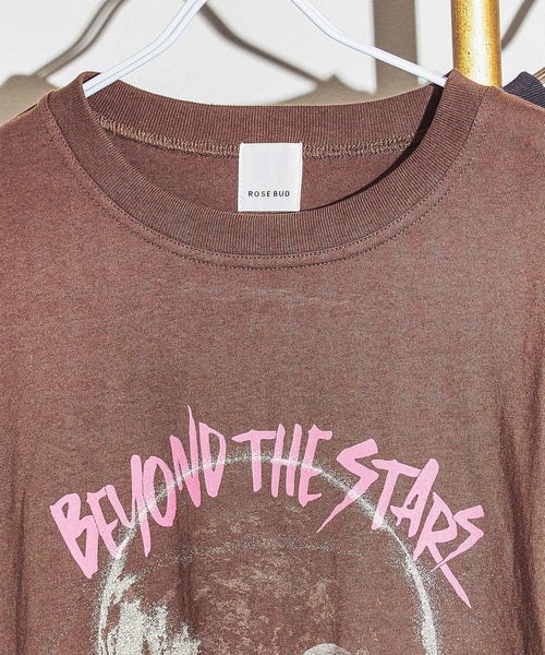 ROSE BUD（ローズバッド）の「LAYERED TEE（Tシャツ/カットソー・レディース・チャコールグレー/ブラウン・ONE SIZE）」の3枚目の写真