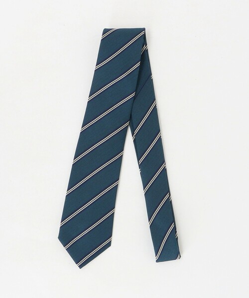 green label relaxing（グリーンレーベルリラクシング）の「GLR シルク③ 8.0cm ストライプ1 ネクタイ（ネクタイ・メンズ・パープル/オリーブ/ロイヤルブルー・FREE）」の2枚目の写真