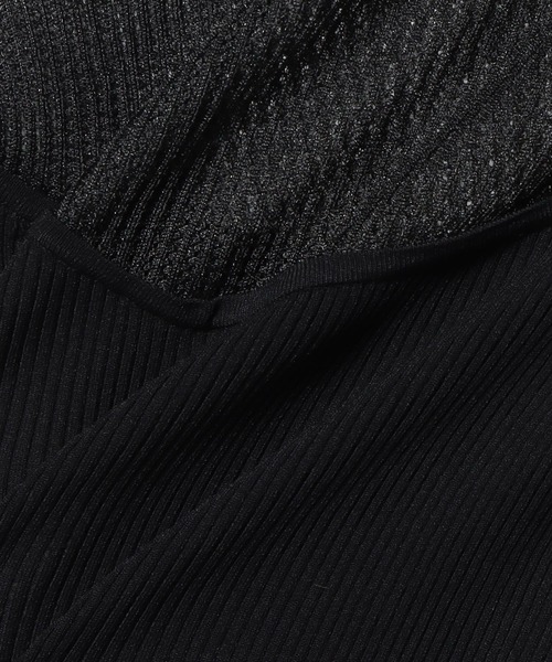 ESTNATION(エストネーション)の「ESTNATION / アイレットコンビリブニット(ニット/セーター・レディース・ブラック/ライトブルー/オフホワイト・FREE)」の7枚目の写真