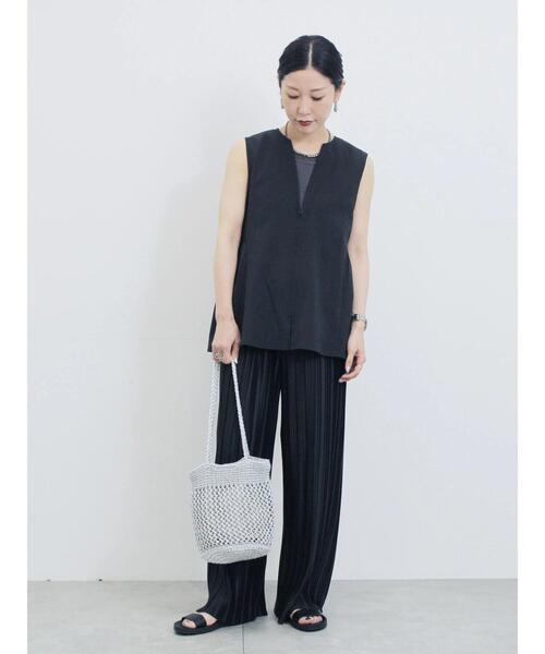 Samansa Mos2 blue（サマンサモスモスブルー）の「ジップベスト（シャツ/ブラウス・レディース・ブラウン/カーキ/ブラック・F）」の7枚目の写真