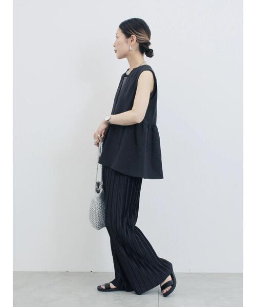 Samansa Mos2 blue（サマンサモスモスブルー）の「ジップベスト（シャツ/ブラウス・レディース・ブラウン/カーキ/ブラック・F）」の8枚目の写真