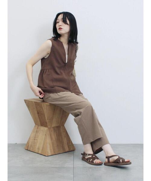 Samansa Mos2 blue（サマンサモスモスブルー）の「ジップベスト（シャツ/ブラウス・レディース・ブラウン/カーキ/ブラック・F）」の22枚目の写真