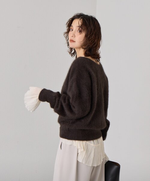 RIVE DROITE(リヴドロワ)の「【着映え◎】ヨウリュウラッフルブラウス(シャツ/ブラウス・レディース・アイボリー/ブラック・FREE)」の7枚目の写真