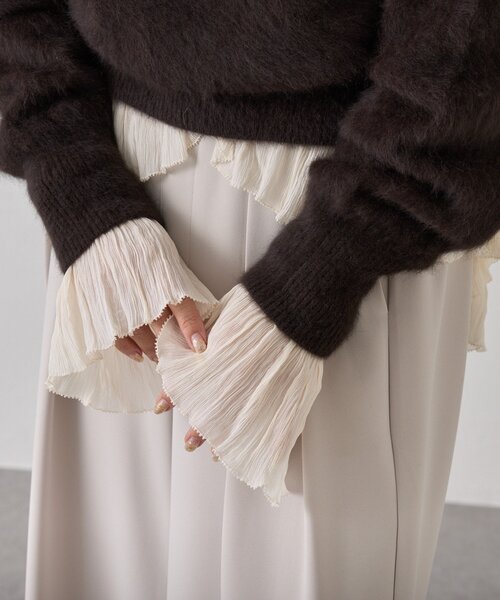 RIVE DROITE(リヴドロワ)の「【着映え◎】ヨウリュウラッフルブラウス(シャツ/ブラウス・レディース・アイボリー/ブラック・FREE)」の8枚目の写真