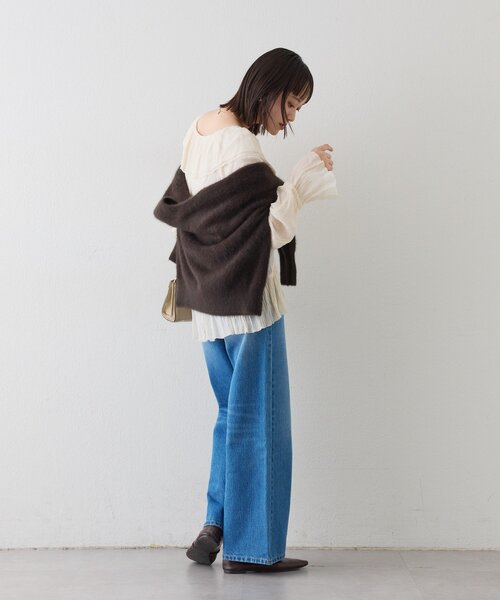 RIVE DROITE(リヴドロワ)の「【着映え◎】ヨウリュウラッフルブラウス(シャツ/ブラウス・レディース・アイボリー/ブラック・FREE)」の11枚目の写真