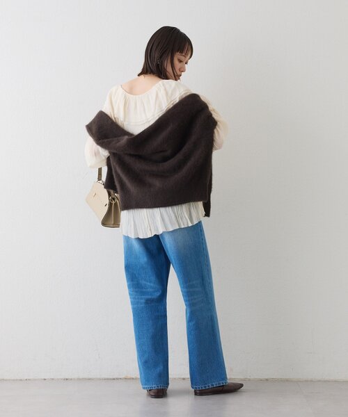 RIVE DROITE(リヴドロワ)の「【着映え◎】ヨウリュウラッフルブラウス(シャツ/ブラウス・レディース・アイボリー/ブラック・FREE)」の12枚目の写真