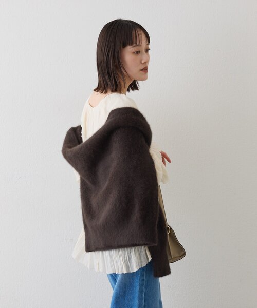 RIVE DROITE(リヴドロワ)の「【着映え◎】ヨウリュウラッフルブラウス(シャツ/ブラウス・レディース・アイボリー/ブラック・FREE)」の15枚目の写真