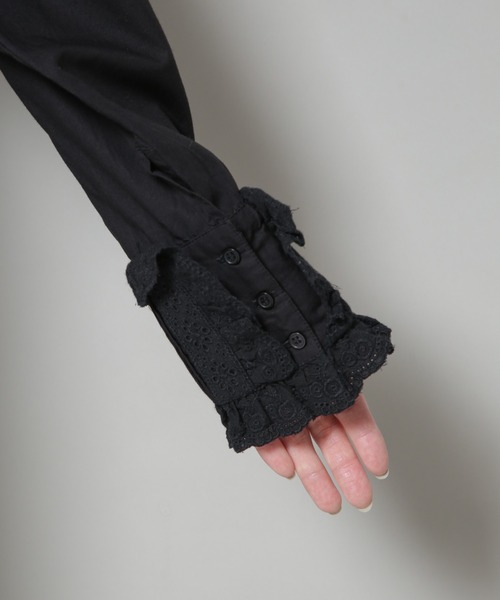 Sara mallika/COTTON PINTUCK LACE BLOUSE（シャツ/ブラウス）｜sara