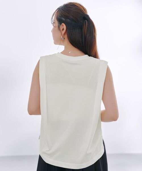 COHINA（コヒナ）の「ニュアンスタックノースリトップス 【低身長・小柄女性】（Tシャツ/カットソー・レディース・ホワイト/イエロー/グリーン・ONE SIZE）」の8枚目の写真