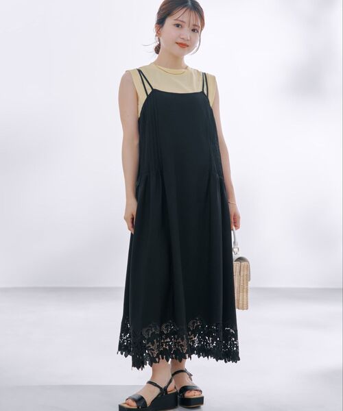 COHINA（コヒナ）の「ニュアンスタックノースリトップス 【低身長・小柄女性】（Tシャツ/カットソー・レディース・ホワイト/イエロー/グリーン・ONE SIZE）」の17枚目の写真