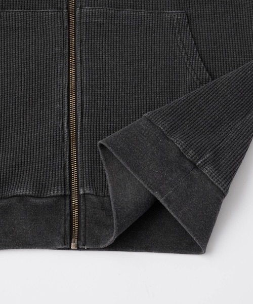 PENNEYS(ぺニーズ)の「PENNEYS/ペニーズ 別注 THE FOX ロゴ ワンポイント刺繍 ヴィンテージ加工 ヘビーワッフル オーバーサイズジップパーカー(パーカー・メンズ・ネイビー/ワイン/ブラック/グレー/ブラウン・L/M/S)」の13枚目の写真