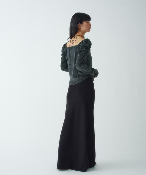 CODE A(コードエー)の「easy-fit long skirt(スカート・レディース・ブラック/ブラウン系その他・35/36/34/38)」の6枚目の写真