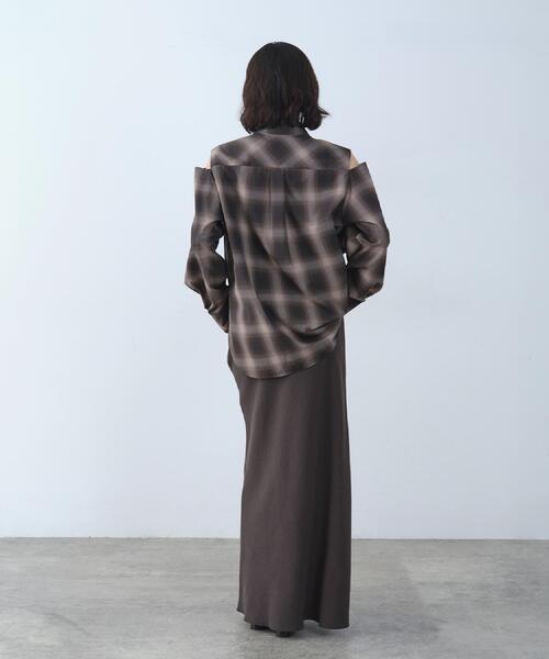 CODE A(コードエー)の「easy-fit long skirt(スカート・レディース・ブラック/ブラウン系その他・35/36/34/38)」の16枚目の写真