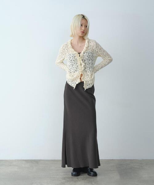 CODE A(コードエー)の「easy-fit long skirt(スカート・レディース・ブラック/ブラウン系その他・35/36/34/38)」の17枚目の写真