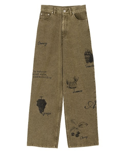 PAINT MOTIF PRINT DENIM PANTS（デニムパンツ）｜Ameri（アメリ