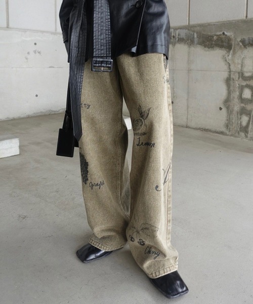 PAINT MOTIF PRINT DENIM PANTS（デニムパンツ）｜Ameri（アメリ）の