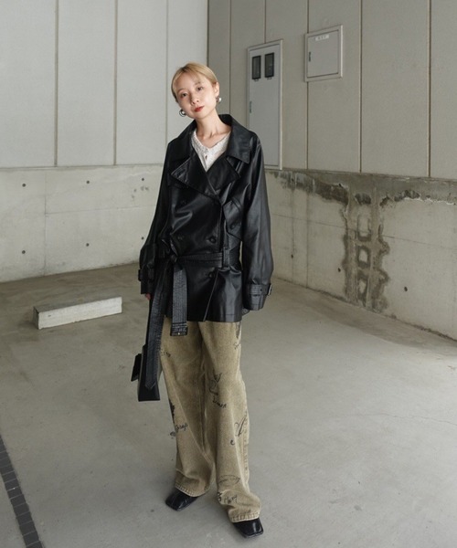 パンツ ameri PAINT MOTIF PRINT DENIM PANTS PAINT MOTIF PRINT DENIM PANTS（デニムパンツ）｜Ameri（アメリ