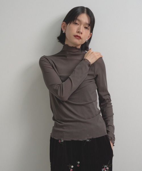 Shelly island(シェリーアイランド)の「シアータートル(Tシャツ/カットソー・レディース・グレー/ブラック/ホワイト/ブラウン・FREE)」の4枚目の写真