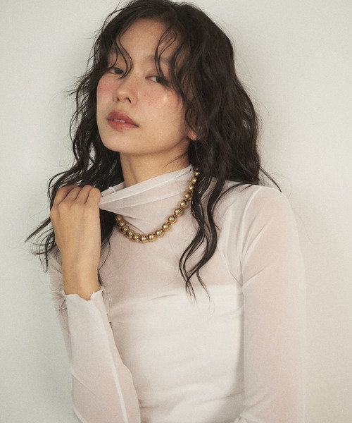 Shelly island(シェリーアイランド)の「シアータートル(Tシャツ/カットソー・レディース・グレー/ブラック/ホワイト/ブラウン・FREE)」の2枚目の写真