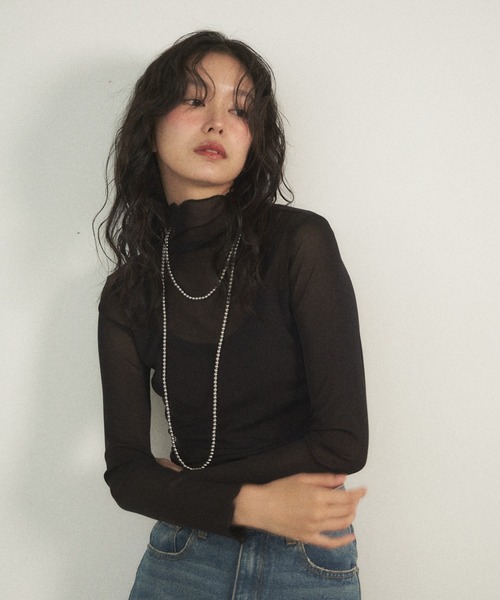 Shelly island(シェリーアイランド)の「シアータートル(Tシャツ/カットソー・レディース・グレー/ブラック/ホワイト/ブラウン・FREE)」の3枚目の写真