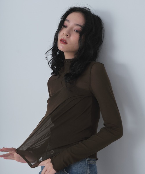 Shelly island(シェリーアイランド)の「シアータートル(Tシャツ/カットソー・レディース・グレー/ブラック/ホワイト/ブラウン・FREE)」の5枚目の写真