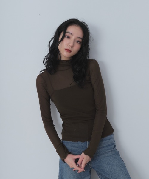 Shelly island(シェリーアイランド)の「シアータートル(Tシャツ/カットソー・レディース・グレー/ブラック/ホワイト/ブラウン・FREE)」の6枚目の写真