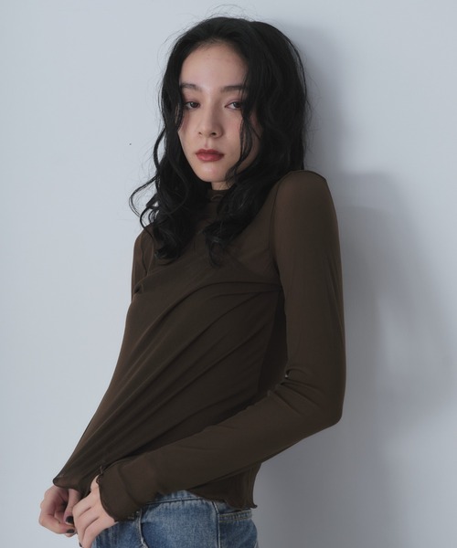 Shelly island(シェリーアイランド)の「シアータートル(Tシャツ/カットソー・レディース・グレー/ブラック/ホワイト/ブラウン・FREE)」の7枚目の写真