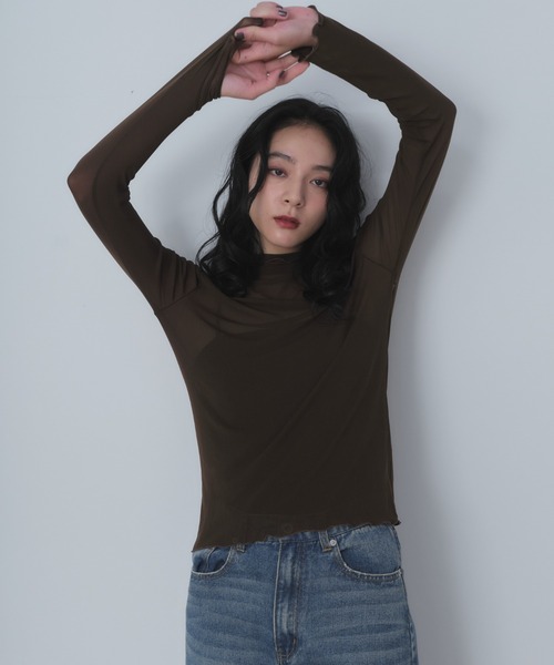 Shelly island(シェリーアイランド)の「シアータートル(Tシャツ/カットソー・レディース・グレー/ブラック/ホワイト/ブラウン・FREE)」の8枚目の写真