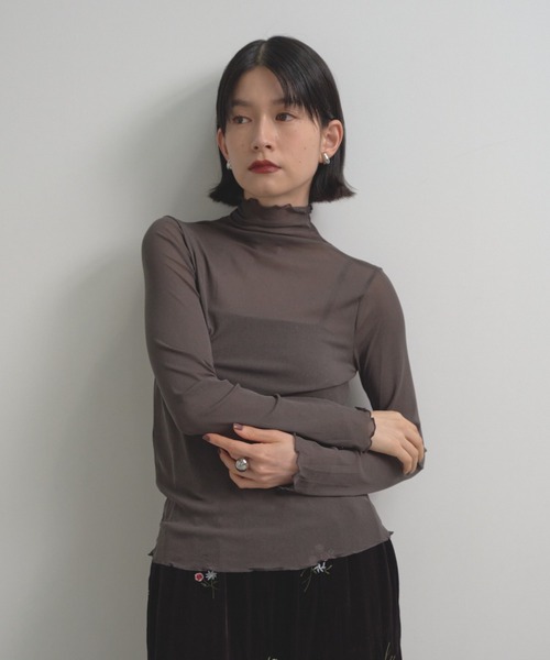 Shelly island(シェリーアイランド)の「シアータートル(Tシャツ/カットソー・レディース・グレー/ブラック/ホワイト/ブラウン・FREE)」の12枚目の写真