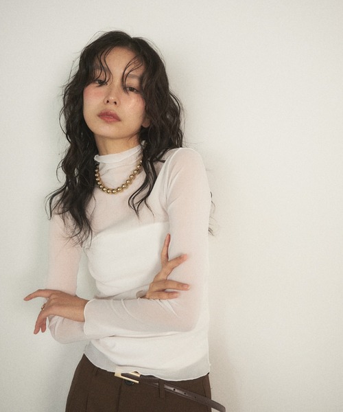 Shelly island(シェリーアイランド)の「シアータートル(Tシャツ/カットソー・レディース・グレー/ブラック/ホワイト/ブラウン・FREE)」の21枚目の写真