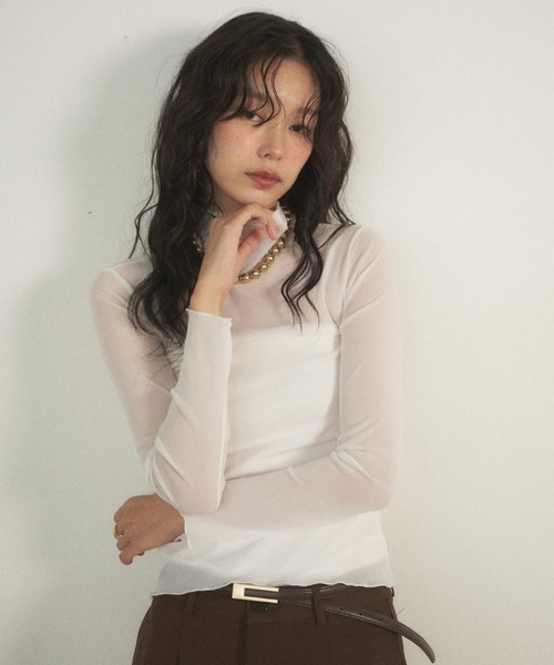 Shelly island(シェリーアイランド)の「シアータートル(Tシャツ/カットソー・レディース・グレー/ブラック/ホワイト/ブラウン・FREE)」の20枚目の写真