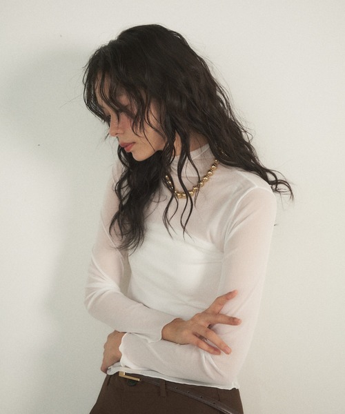 Shelly island(シェリーアイランド)の「シアータートル(Tシャツ/カットソー・レディース・グレー/ブラック/ホワイト/ブラウン・FREE)」の19枚目の写真