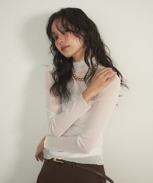 Shelly island(シェリーアイランド)の「シアータートル(Tシャツ/カットソー・レディース・グレー/ブラック/ホワイト/ブラウン・FREE)」の22枚目の写真