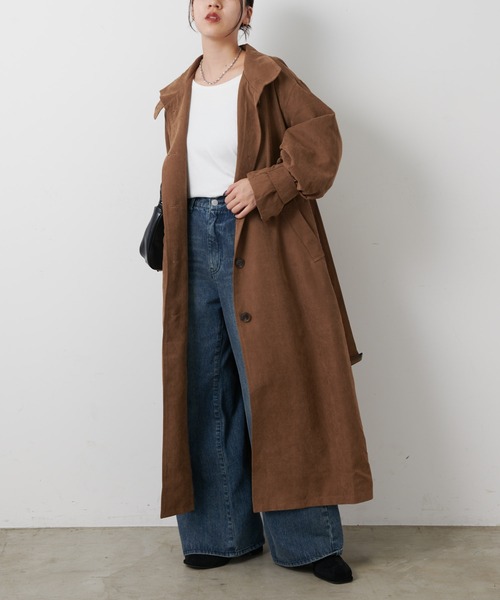 COLONY 2139(コロニートゥーワンスリーナイン)の「ピーチロングトレンチコート(トレンチコート・レディース・ブラウン/チャコールグレー・FREE)」の8枚目の写真
