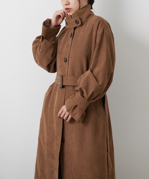 COLONY 2139(コロニートゥーワンスリーナイン)の「ピーチロングトレンチコート(トレンチコート・レディース・ブラウン/チャコールグレー・FREE)」の4枚目の写真