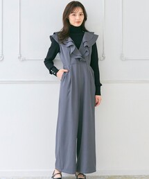 Feroux（フェルゥ）の「フリルデザイン サロペット パンツ（サロペット/オーバーオール）」