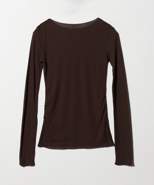 MARW UNITED ARROWS（マルゥ ユナイテッドアローズ）の「＜MARW UNITED ARROWS＞サイドギャザー シアー カットソー（Tシャツ/カットソー・レディース・ダークブラウン/ブラック/ナチュラル・FREE）」の16枚目の写真