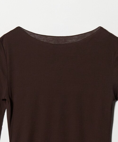 MARW UNITED ARROWS（マルゥ ユナイテッドアローズ）の「＜MARW UNITED ARROWS＞サイドギャザー シアー カットソー（Tシャツ/カットソー・レディース・ダークブラウン/ブラック/ナチュラル・FREE）」の14枚目の写真