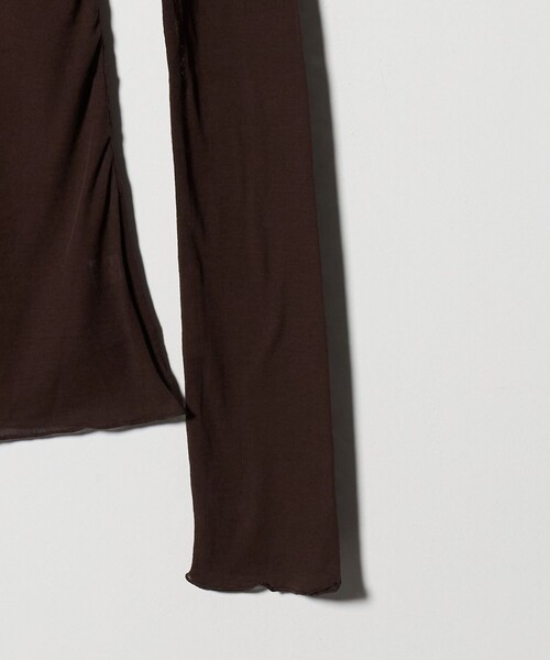 MARW UNITED ARROWS（マルゥ ユナイテッドアローズ）の「＜MARW UNITED ARROWS＞サイドギャザー シアー カットソー（Tシャツ/カットソー・レディース・ダークブラウン/ブラック/ナチュラル・FREE）」の13枚目の写真