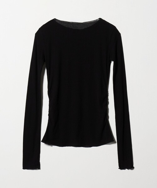 MARW UNITED ARROWS（マルゥ ユナイテッドアローズ）の「＜MARW UNITED ARROWS＞サイドギャザー シアー カットソー（Tシャツ/カットソー・レディース・ダークブラウン/ブラック/ナチュラル・FREE）」の10枚目の写真