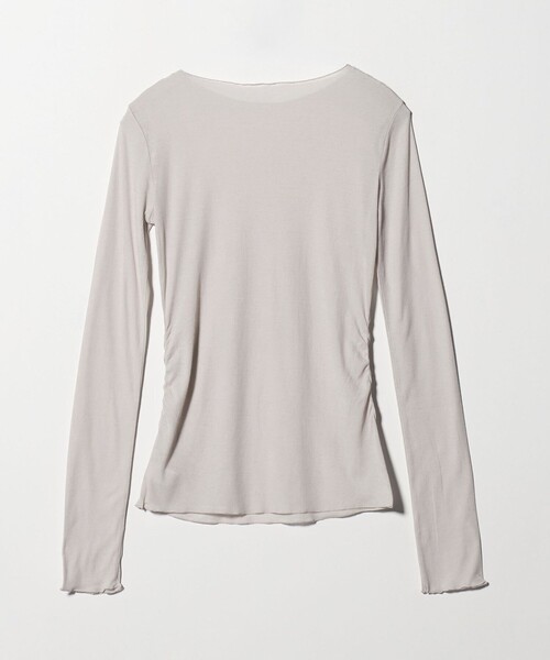 MARW UNITED ARROWS（マルゥ ユナイテッドアローズ）の「＜MARW UNITED ARROWS＞サイドギャザー シアー カットソー（Tシャツ/カットソー・レディース・ダークブラウン/ブラック/ナチュラル・FREE）」の6枚目の写真