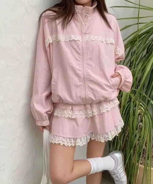 セール】【4色展開】オーバーサイズ×レース ガーリーショートパンツ