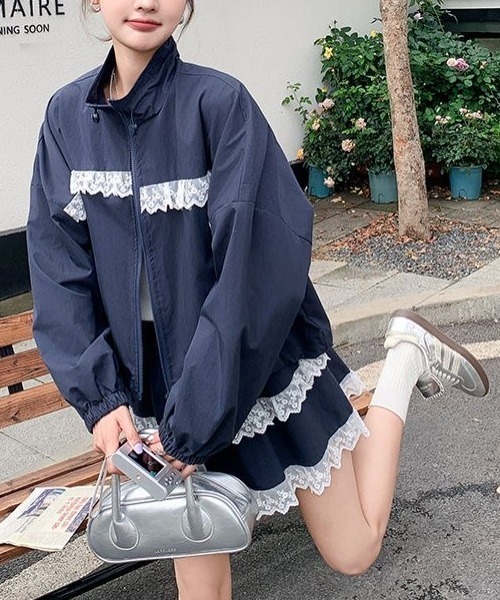 セール】【4色展開】オーバーサイズ×レース ガーリーショートパンツ